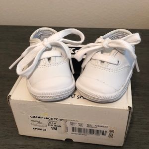 Infant shoes. My first Keds size 1M, White